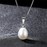 S925 Whole Body Silver Necklace Necklace Sticky Sticky Natural 4A Freshwater Pearl Necklace Female