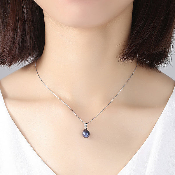 S925 Whole Body Silver Necklace Necklace Sticky Sticky Natural 4A Freshwater Pearl Necklace Female