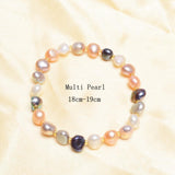 Real Natural Freshwater Baroque Pearl Bracelets & Bangles For Women Crystal Beads Jewelry Gift