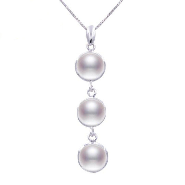 Real Natural Freshwater pearl Necklaces & Pendant with 925 sterling silver chain Multicolor pearls necklace for women