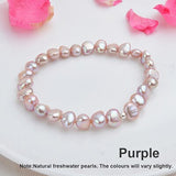7-10mm Real Natural Freshwater Baroque Pearl Bracelets & Bangles For Women 925 Silver Beads Jewelry Gift