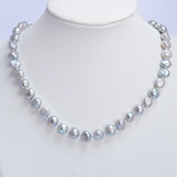 Real Baroque pearl Necklace 9-10mm beads natural Freshwater pearl jewelry for women gift