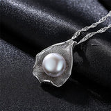 Charm Shell Design Pearl Jewelry Pearl Necklace Pendant 925 Sterling SilverJewelry Fashion Necklaces for Women 2017