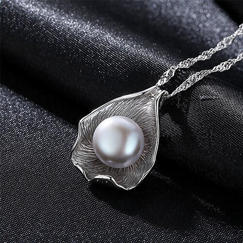 Charm Shell Design Pearl Jewelry Pearl Necklace Pendant 925 Sterling SilverJewelry Fashion Necklaces for Women 2017