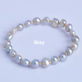 Real Natural Freshwater Baroque Pearl Bracelets & Bangles For Women Crystal Beads Jewelry Gift
