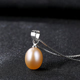 S925 Whole Body Silver Necklace Necklace Sticky Sticky Natural 4A Freshwater Pearl Necklace Female