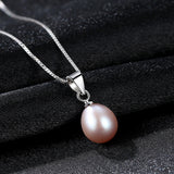 S925 Whole Body Silver Necklace Necklace Sticky Sticky Natural 4A Freshwater Pearl Necklace Female