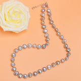 Real Baroque pearl Necklace 9-10mm beads natural Freshwater pearl jewelry for women gift