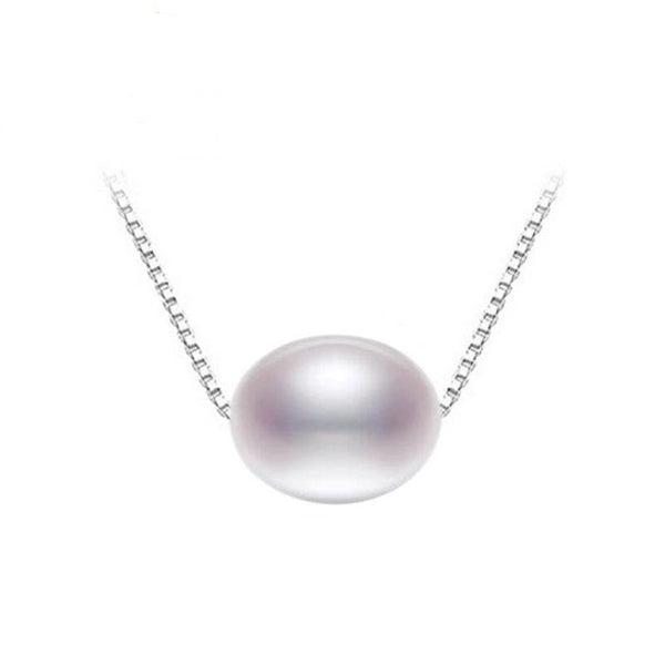 Real Natural Freshwater Pearl Pendant Necklace For Women With 925 Sterling Silver Chain Jewelry