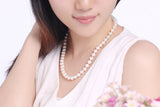 Natural freshwater pearl Necklace 8-9mm Near round pearl jewelry for women gift