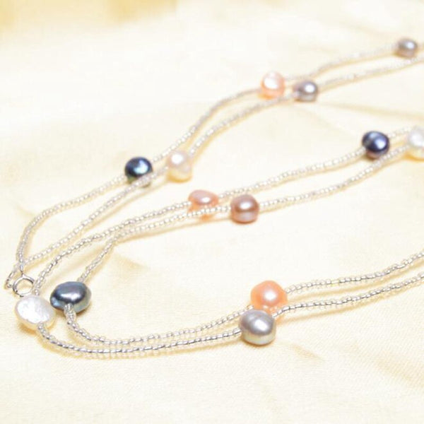 Natural Freshwater Baroque Pearl Bracelet For Women Colorful Jewelry Wedding Crystal Beads