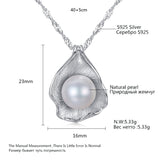 Charm Shell Design Pearl Jewelry Pearl Necklace Pendant 925 Sterling SilverJewelry Fashion Necklaces for Women 2017