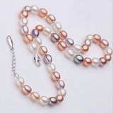 Real natural freshwater pearl necklace for women gift , Multi pearl beads jewelry