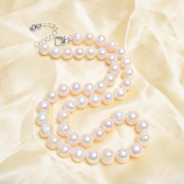 Natural freshwater pearl Necklace 8-9mm Near round pearl jewelry for women gift