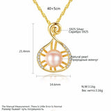 Promotion White Pearls Pendant AAAA Trendy Natural Pearl necklace & pendant with Bohemian 45cm Charm 925 Silver Chain