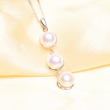 Real Natural Freshwater pearl Necklaces & Pendant with 925 sterling silver chain Multicolor pearls necklace for women