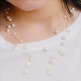 Natural freshwater pearl necklace Handmade Baroque pearl 5-Row 4-8mm bohemia chokers necklaces for women fashion