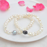 7-10mm Real Natural Freshwater Baroque Pearl Bracelets & Bangles For Women 925 Silver Beads Jewelry Gift