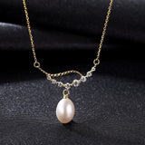 High Quality 925 sterling silver pendant necklace for women AAAA top quality Natural pearl jewelry With Classic Chain