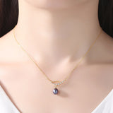 High Quality 925 sterling silver pendant necklace for women AAAA top quality Natural pearl jewelry With Classic Chain