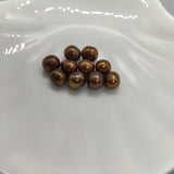 100% true pearl near circle 7-8 mm 5pcs No punching