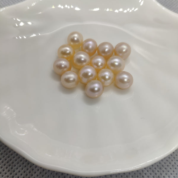 100% true pearl near circle 8-9mm 10g No punching